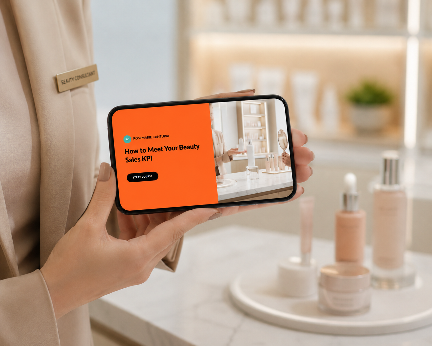 How to Meet Your Beauty Sales KPI — Course Mockup
